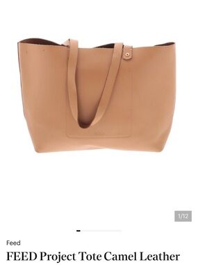FEED Leather Tote in Orange